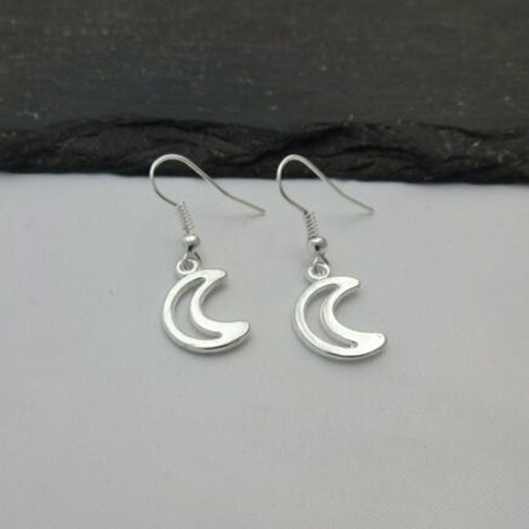 The Lux Gem Jewelry - Moon Silver Earrings